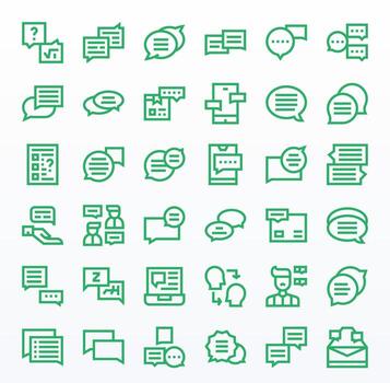 Support Ticket Professional Set with 36 Bold Line Display Perfect 256x256 Icons vector