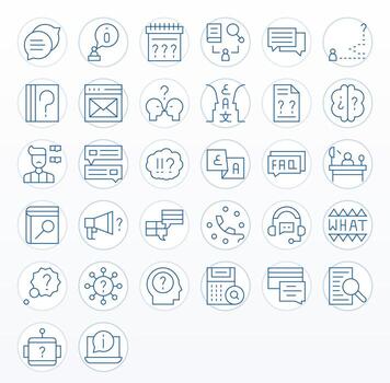 Query Icon Repository containing 32 Thin Line 128x128 Display Perfect graphics vector