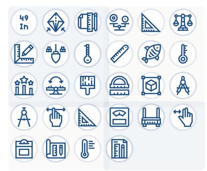 28 Bold Line Icons designed for Scale in 64x64 Pixel Optimized format vector