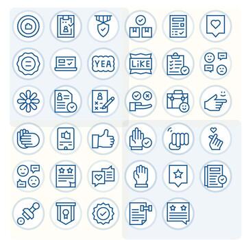 aprobación gráficos paquete incluso 35 regular línea alto resolución editable íconos vector