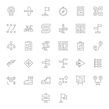 32 256x256 Thin Line Icons for Path with PIXEL Perfect precision vector