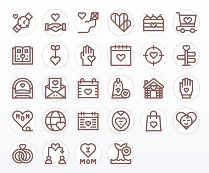 28 Bold Line Display Perfect Vectors for Affection Theme