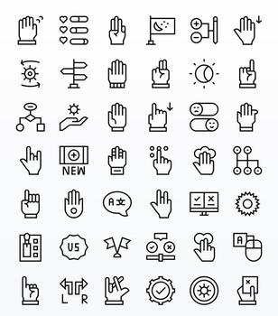 42 regular línea editable íconos a la medida para opción 128x128 interfaz vector