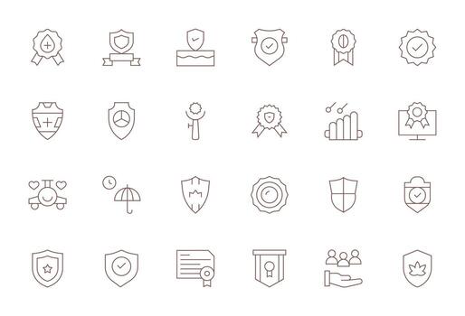 24 128x128 Thin Line Pixel Optimized Icons for Reliable Projects vector