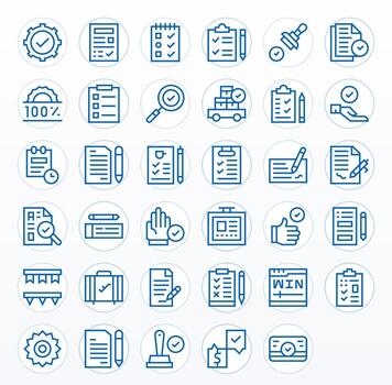 Complete Graphics Pack including 35 Regular Line High Resolution Editable Icons vector