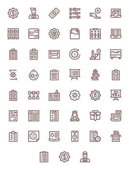 45 Display Perfect Bold Line Icons designed for Management Interface vector