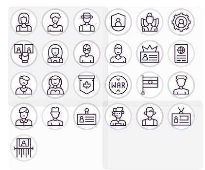 25 Regular Line Display Perfect 256x256 Icons from Identity Suite vector