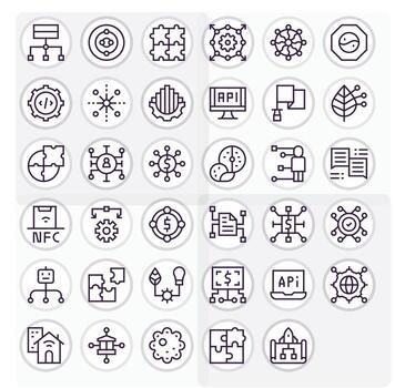 35 High Resolution Regular Line Icons optimized for Integration Pixel Optimized display vector