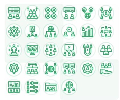 28 negrita línea íconos diseñado para los usuarios en 128x128 monitor Perfecto formato vector