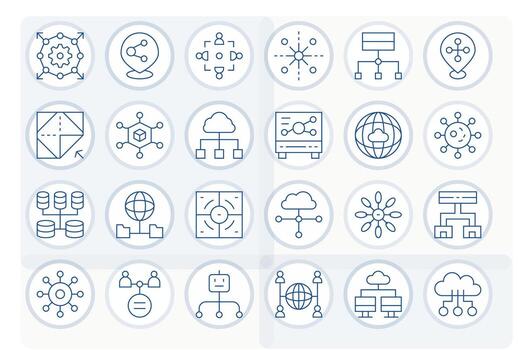 24 Delgado línea píxel optimizado íconos para repartido gráficos vector