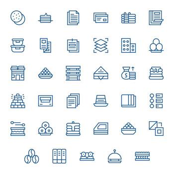 Stack Modern Collection with 35 Regular Line High Resolution PIXEL Perfect Icons vector
