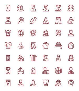 42 Display Perfect Regular Line Icons from Uniform Collection vector