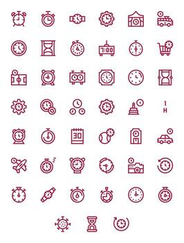 Countdown Icon Repository containing 45 Bold Line 64x64 Editable graphics vector