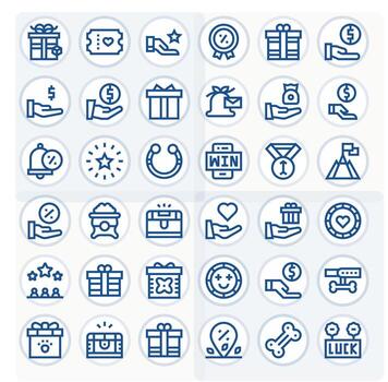 36 íconos inspirado por recompensa en píxel optimizado alto resolución negrita línea calidad vector