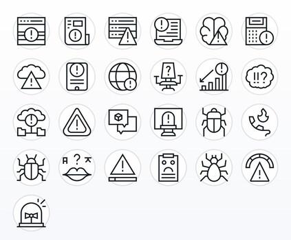 Issue Icon Arsenal with 25 High Resolution Regular Line Display Perfect designs vector