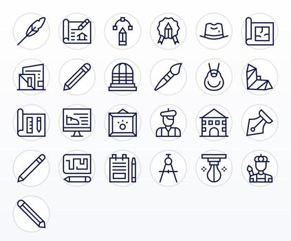 Sketch Exclusive Set featuring 25 Regular Line PIXEL Perfect High Resolution Icons vector
