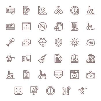 35 Regular Line Display Perfect Icons crafted for Invalid Retina Ready applications vector