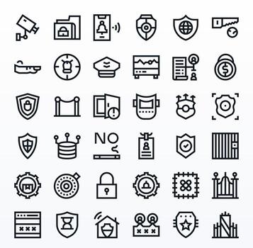 36 256x256 negrita línea íconos optimizado para seguridad detalle mejorado monitor vector