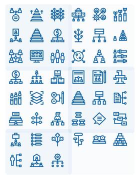 45 Bold Line Pixel Aligned 128x128 Icons from Hierarchy Suite vector