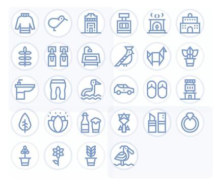 Minimalist Scalable Set featuring 28 Pixel Aligned Bold Line Retina Ready Icons vector