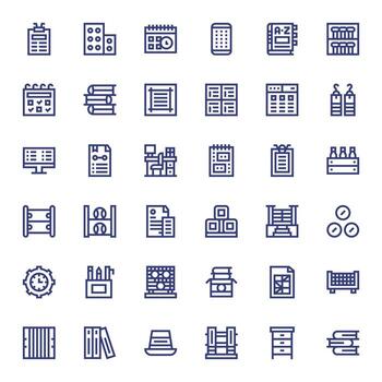 Organized Icon Repository containing 36 Bold Line 128x128 Pixel Optimized graphics vector