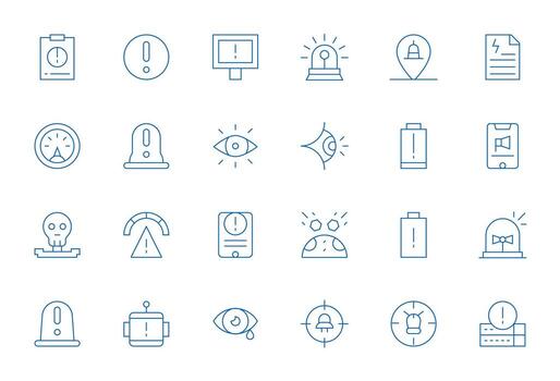 crítico icono caja de herramientas presentando 24 cuadrícula equipado alto resolución Delgado línea elementos vector