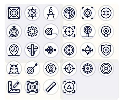 28 Pixel Optimized Bold Line Icons from Accuracy Collection vector