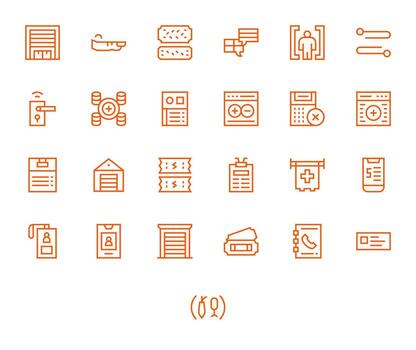 25 Regular Line Pixel Aligned Icons crafted for Entry High Resolution applications vector