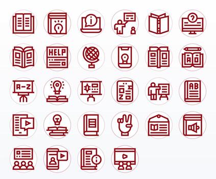 28 píxel Perfecto negrita línea íconos diseñado para tutorial interfaz vector