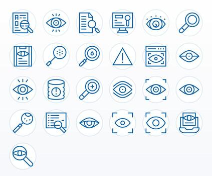 25 Regular Line PIXEL Perfect Icons crafted for Inspect 256x256 applications vector