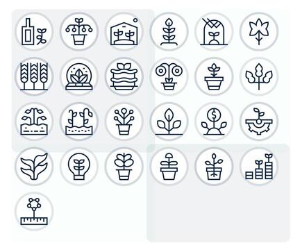 25 Display Perfect 256x256 Icons for Sprout in elegant Regular Line design vector