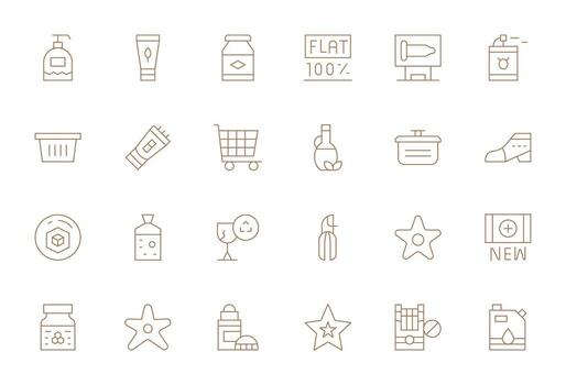 Product featuring 24 High Resolution Icons in Thin Line Design vector