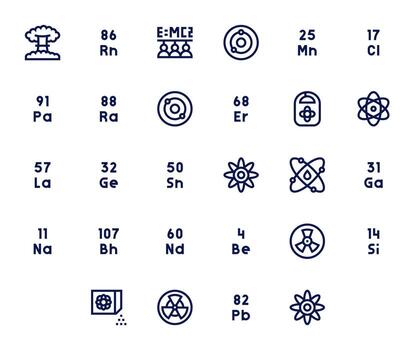 28 Bold Line Icons designed for Atomic in Retina Ready Editable format vector