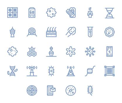 28 Bold Line Icons designed for Cell in High Resolution PIXEL Perfect format vector