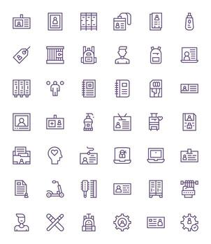 Regular Line Display Perfect Icons from Personal Set with 42 64x64 Icons vector