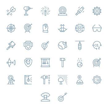32 Thin Line Editable Icons crafted for Impact High Resolution applications vector