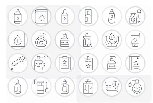 Essential Scalable Set featuring 24 Pixel Aligned Thin Line High Resolution Icons vector