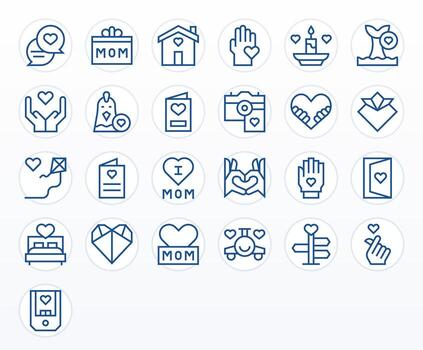 Affection Graphics featuring 25 Regular Line Pixel Aligned High Resolution Designs vector