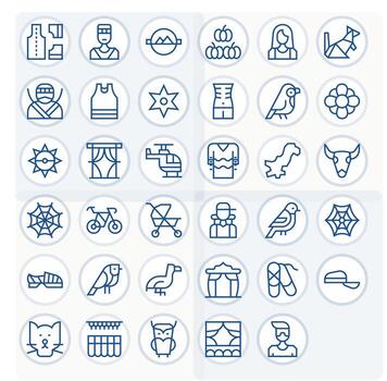 35 256x256 regular línea íconos optimizado para silueta editable monitor vector