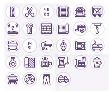 28 Bold Line Editable Icons for Material Graphics vector