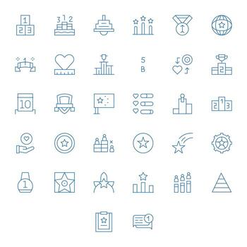 clasificación exhaustivo haz con 32 píxel alineado Delgado línea 64 x 64 íconos vector