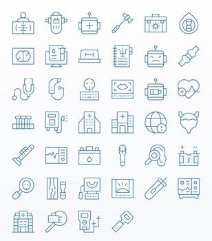 40 Thin Line Editable Vectors for Diagnostic Theme