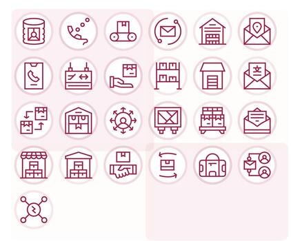 Outbound Graphics Pack including 25 Regular Line High Resolution Detail Enhanced Icons vector