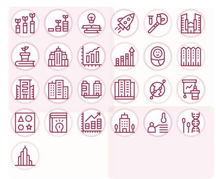 Development Icon Toolkit featuring 25 PIXEL Perfect Retina Ready Regular Line elements vector