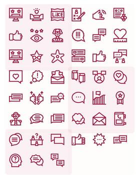 Feedback Graphics featuring 45 Bold Line Display Perfect 256x256 Designs vector