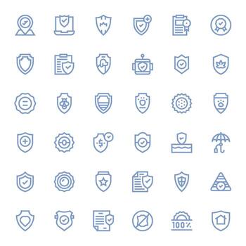 36 negrita línea íconos diseñado para garantía en alto resolución editable formato vector