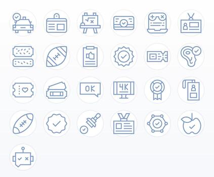 25 Pixel Aligned Regular Line Icons designed for Pass Interface vector