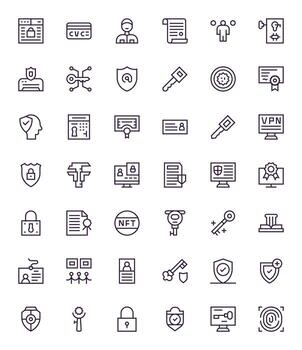 Authentication Icon Repository containing 42 Regular Line 256x256 Grid Fitted graphics vector