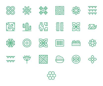 25 regular línea monitor Perfecto vectores para textura tema