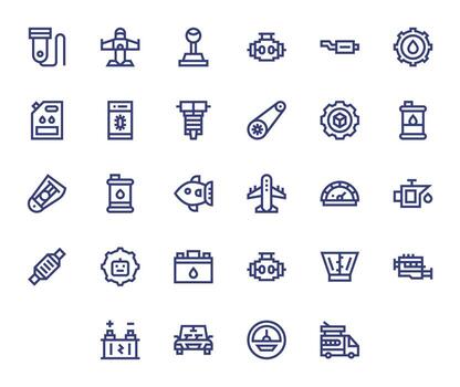 Engine Display Perfect Set with 28 High Resolution Bold Line Icons vector